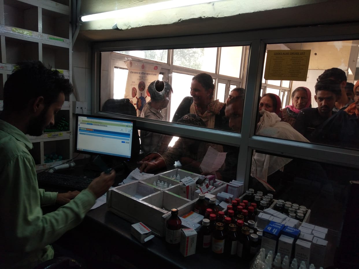 One thousand OPD, 4 pharmacists at the medicine window