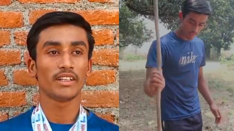 Satna Success Story: Himanshu of Satna will play in Khelo India Youth Games, has won three gold by practicing with a wooden spear