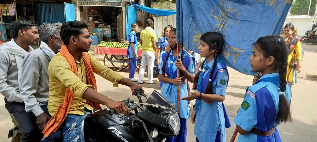 Prabhat Pheri taken out under road safety campaign