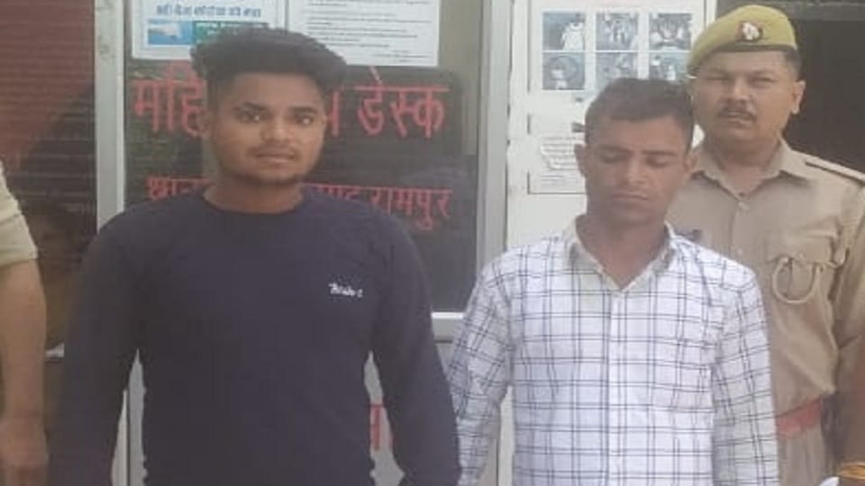 police arrested two youths who dancing by waving a revolver in marriage ceremony in rampur