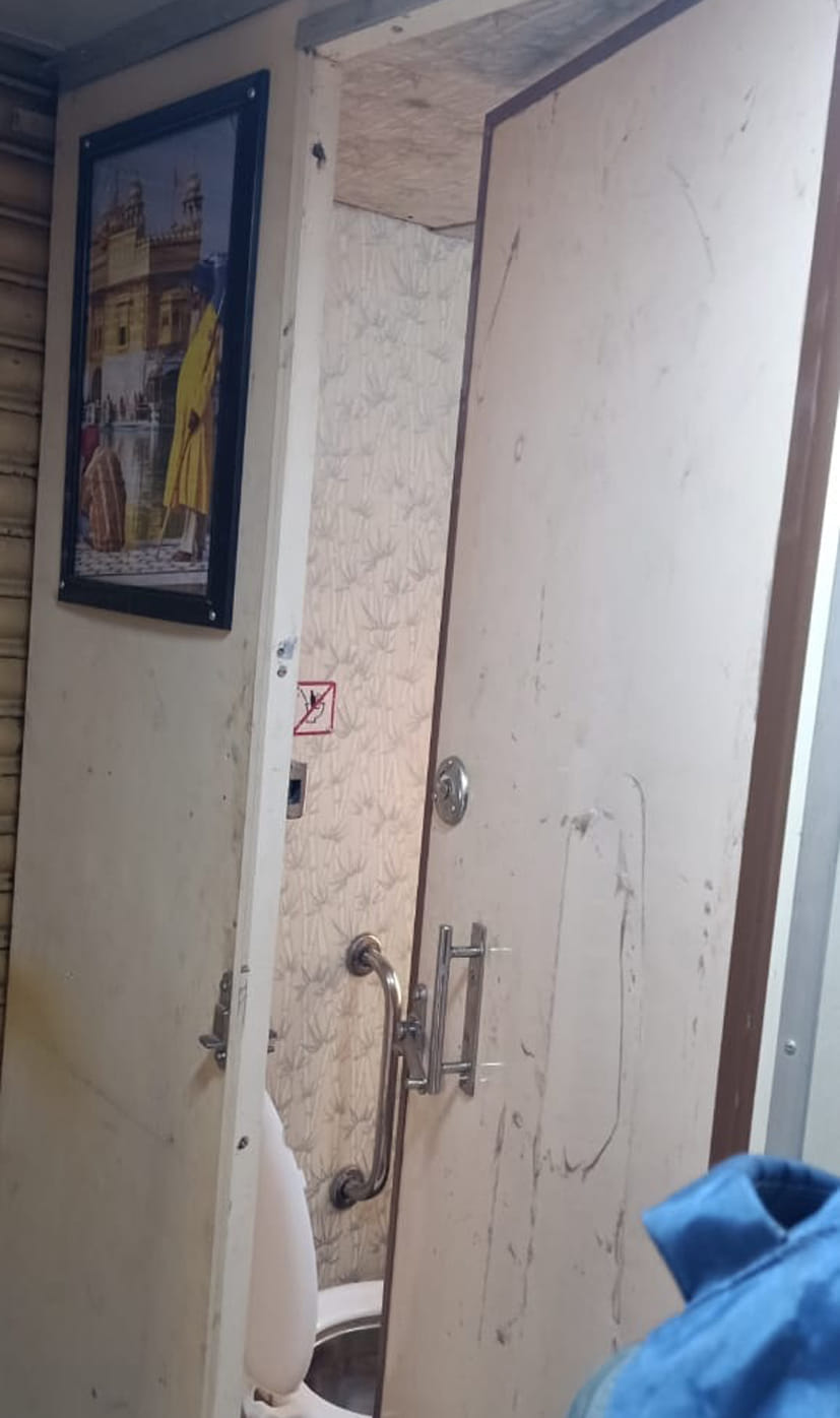 Fury over putting religious pictures outside toilets in trains