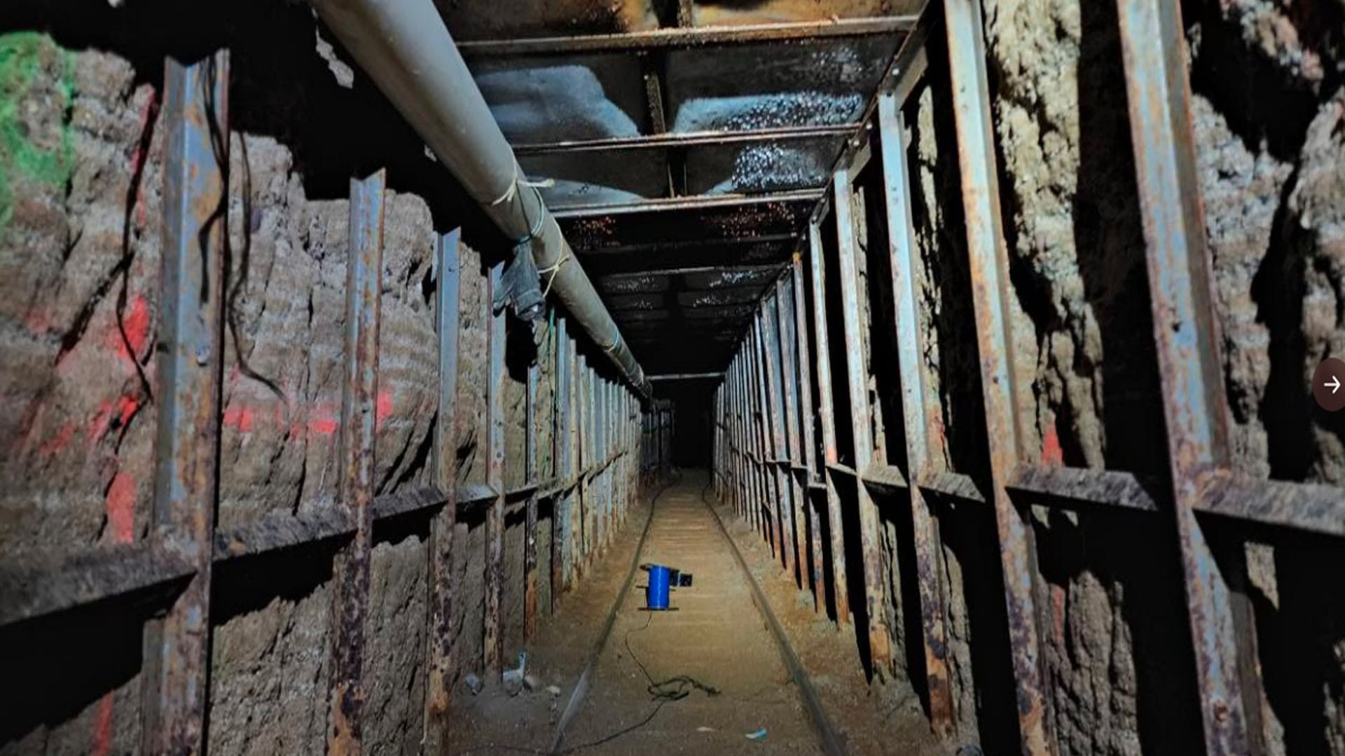 American mexico found huge tunnel with railway line electricity in international border