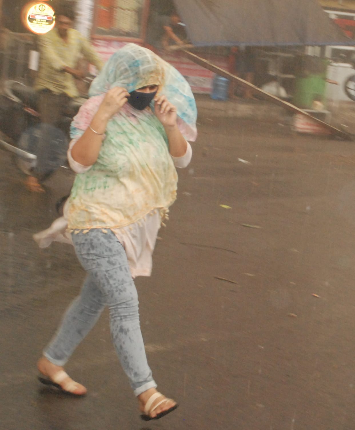 Relief from rain after storm