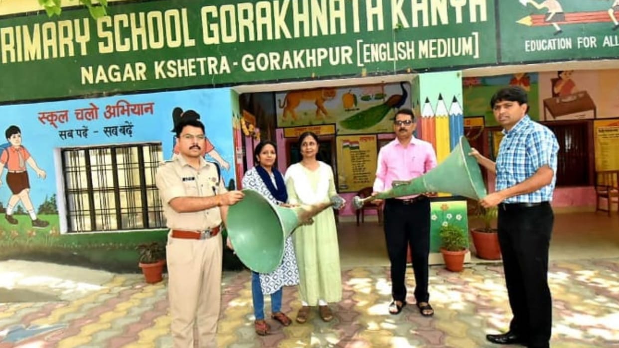 Loudspeakers removed from Gorakhnath temple handed over to school