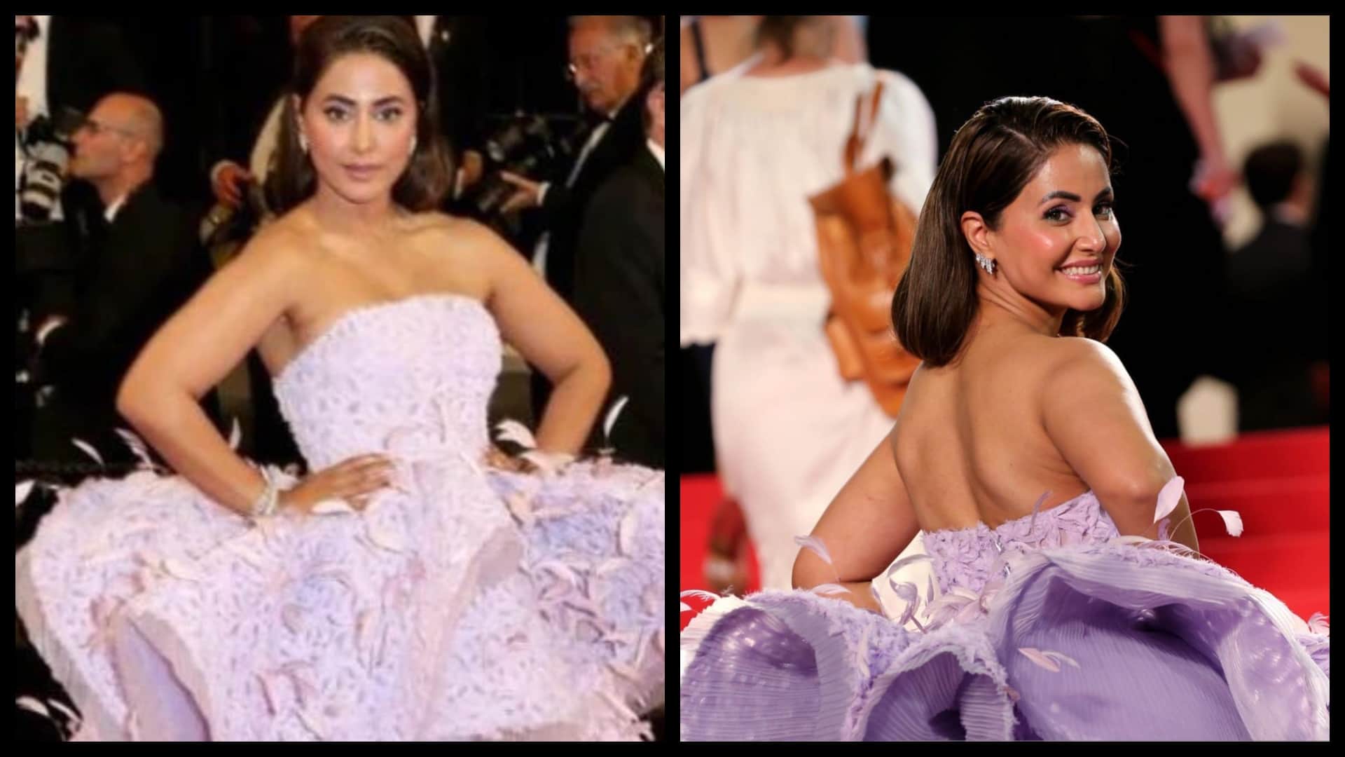 Cannes Photo Of The Day hina khan tamannaah bhatia helly shah pooja hegde aishwarya rai bachchan deepika padukone day 3 looks in cannes film festival 2022