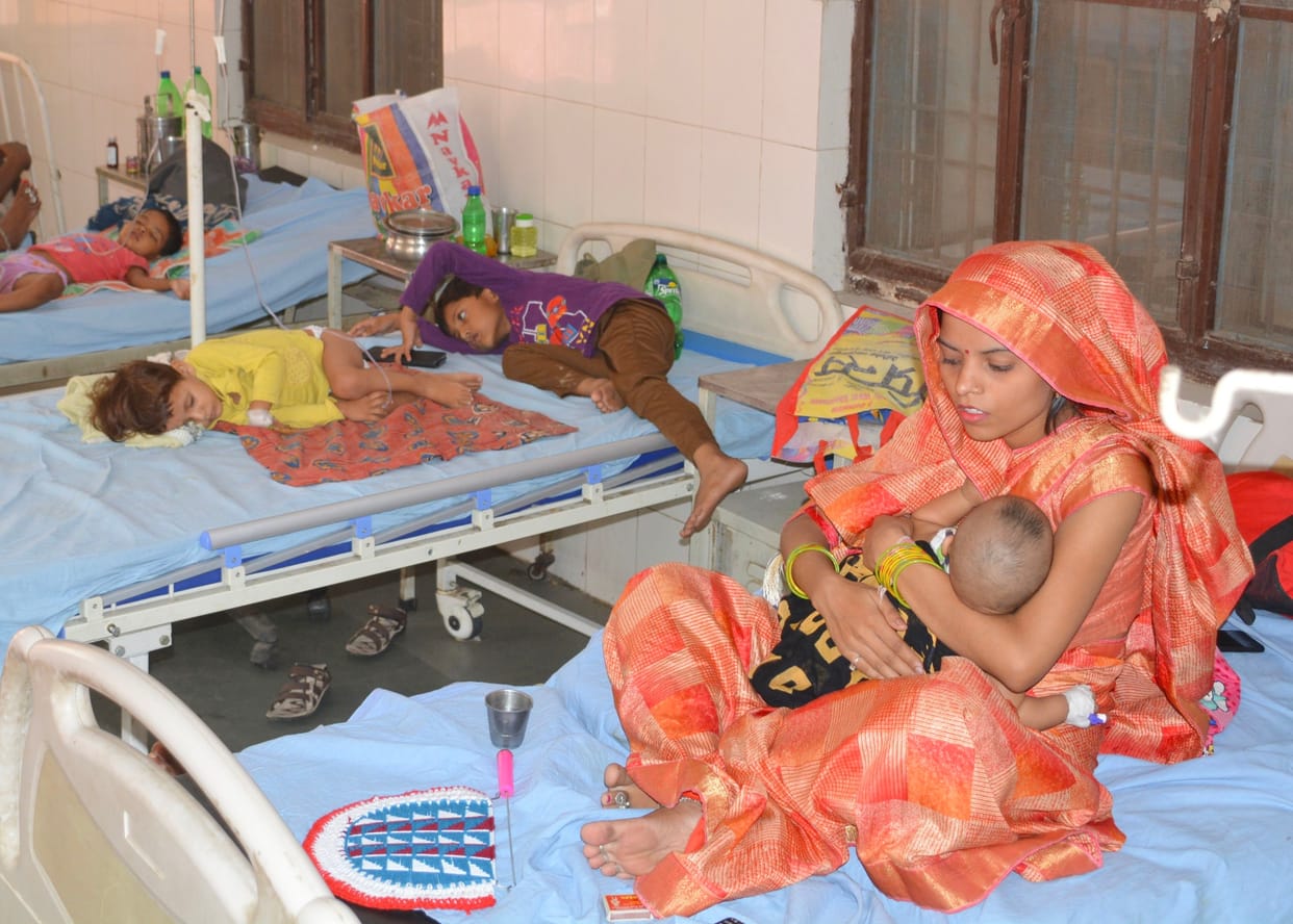 The mercury reached 46 degrees, the patients were burning in the heat