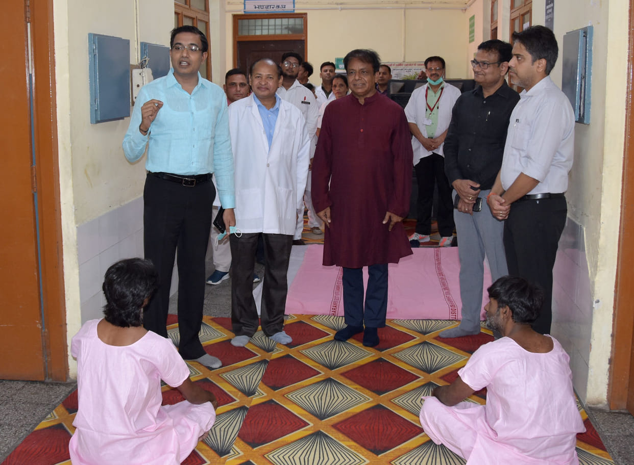 Yoga camp for drug addicts in SBD District Hospital