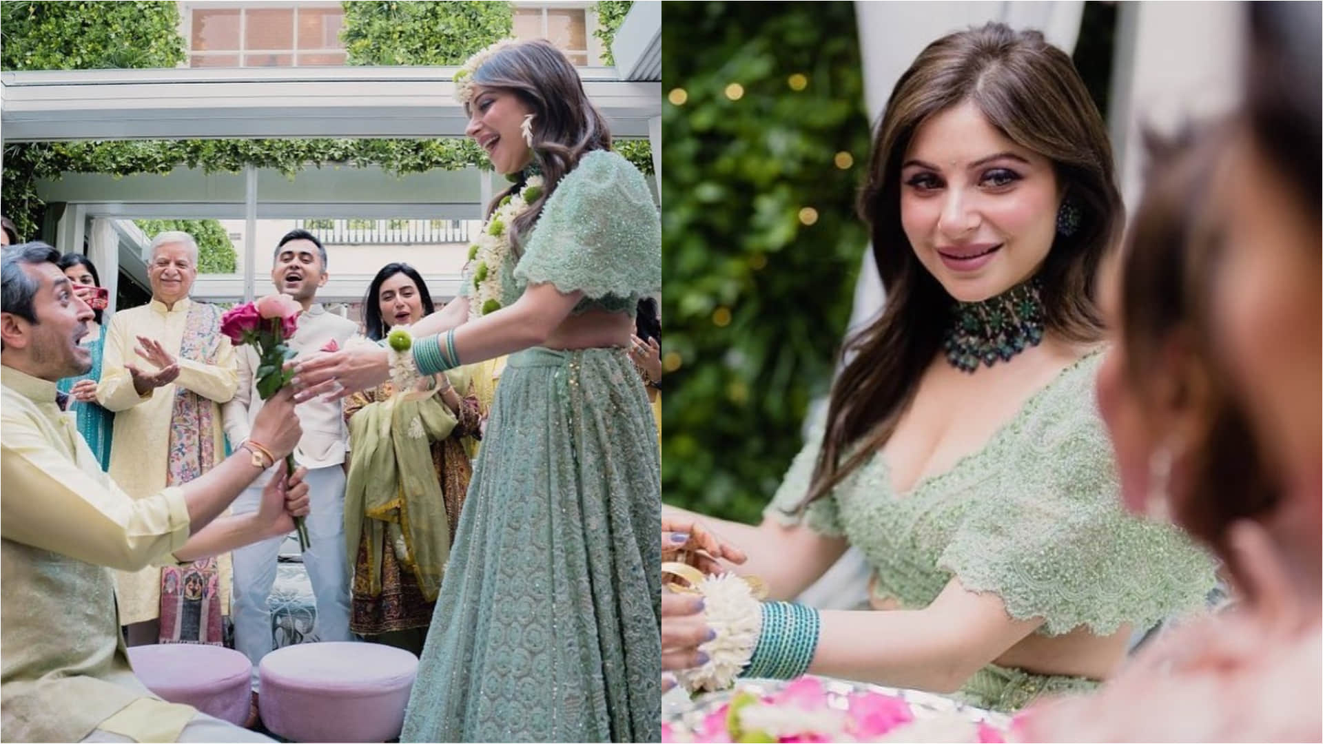 singer kanika kapoor wore mint green lehenga for mehendi ceremony see inside pics