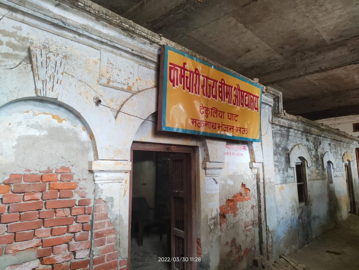 Health supplements are being distributed in dilapidated hospital buildings
