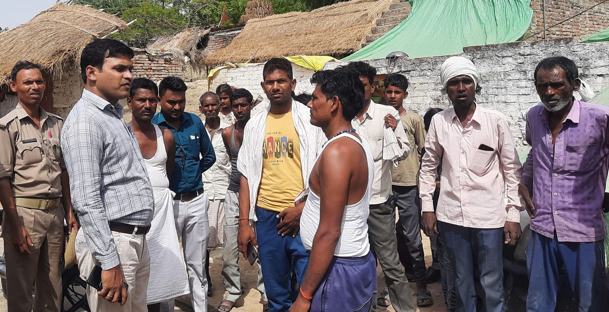 Kanpur dehat : Four youths were trampled by a truck while sleeping on the footpath in Haryana, the dead bodies reached the village and there was chaos