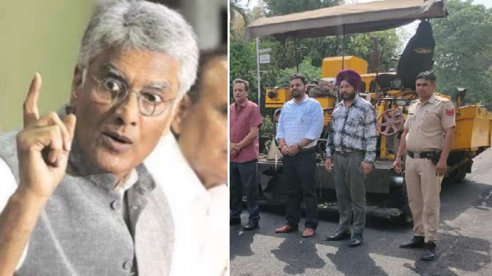 Road construction started in front of Sunil Jakhar house after joining BJP