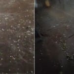 बिजनौर में ओलावृष्टि।