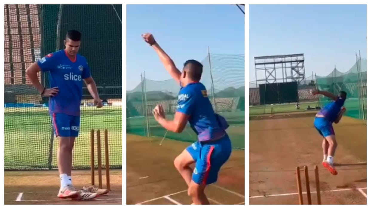 IPL 2022 MI vs DC Arjun Tendulkar can debut against Delhi Capitals bowls a yorker like Bumrah in the nets watch video