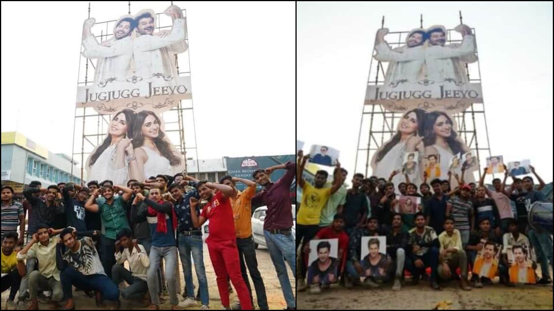 Varun Dhawan And Kiara Advani Starrer Family Drama Jugjugg Jiyo Trailer Will Release Tomorrow, Fans Put Gigantic Poster Cutouts