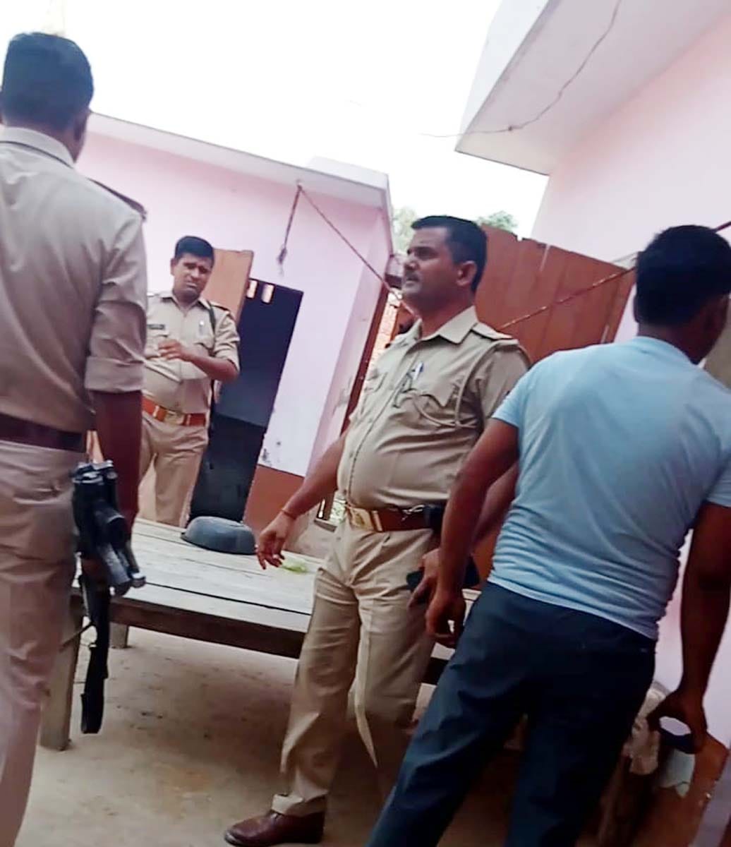 Police entered the house after breaking the door, snatched the mobile after making a video