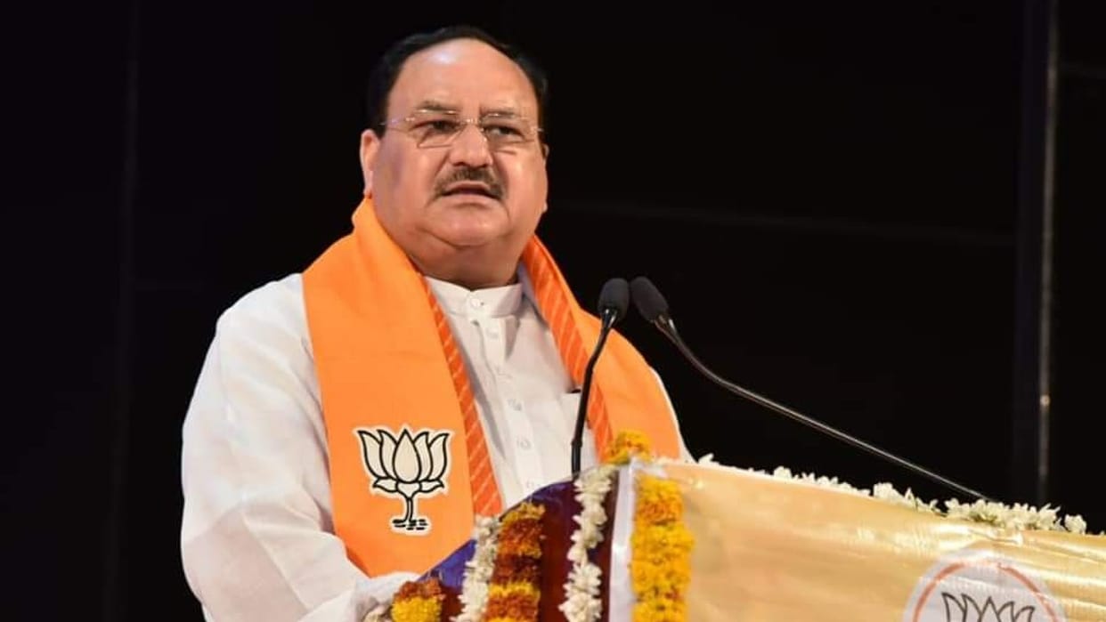 BJP chief Nadda arrives in Raipur on four-day visit, takes out roadshow