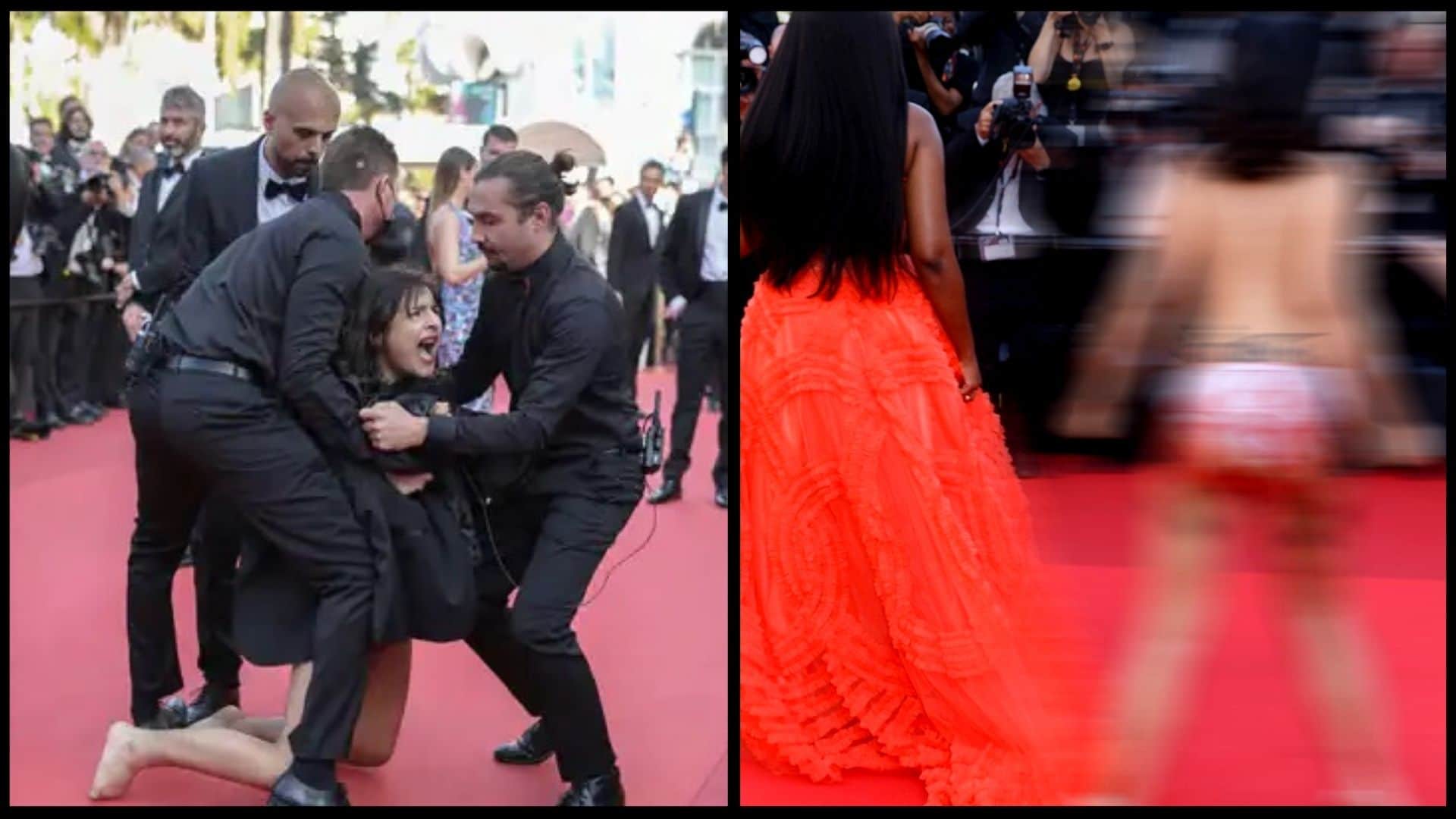 Cannes 2022: Woman strips off her clothes in Ukraine protest on Cannes red carpet