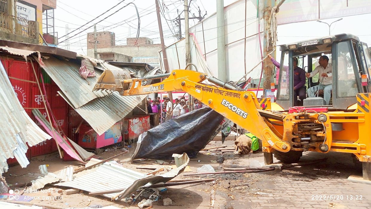 Temporary encroachment removed in Jalalabad
