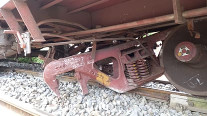 Goods Train Derailed in varanasi Two wagons  derailed near Varanasi City station rail route affected for hours