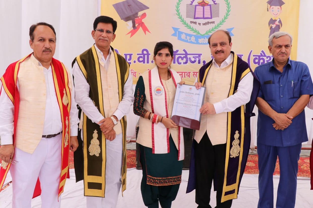 Distributed degrees to the students in the convocation