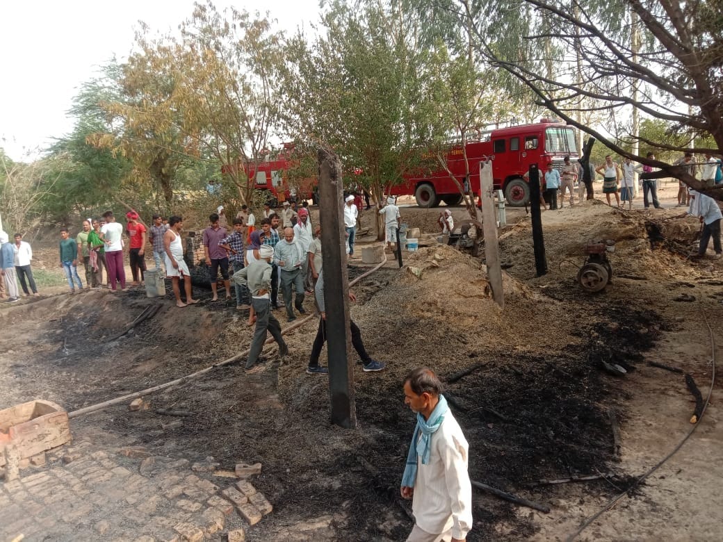 Three brothers' huts burnt due to short circuit