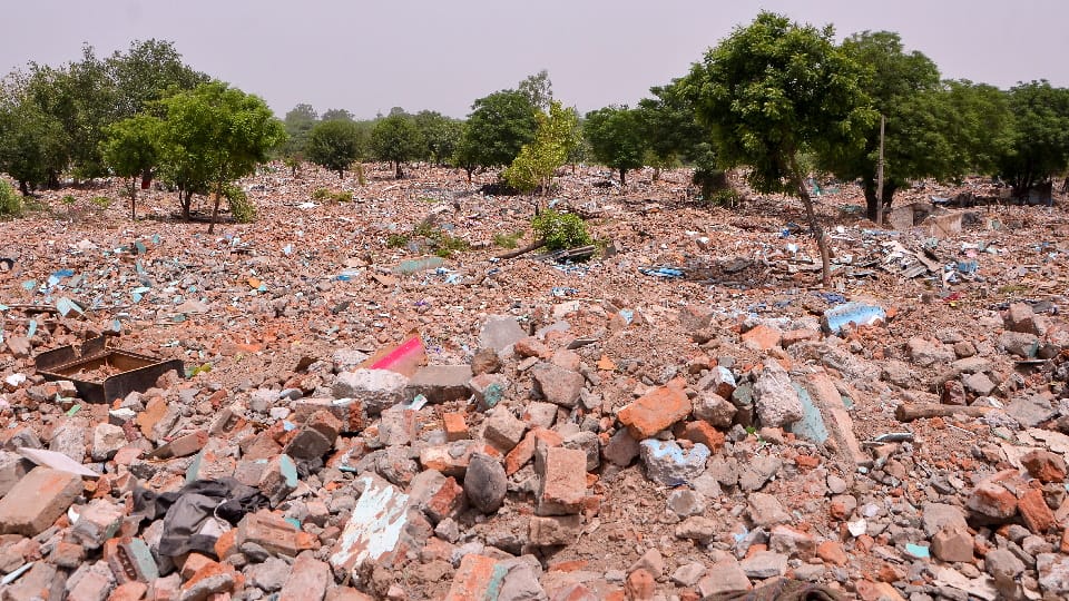 Debris removal is being planned after demolishing shelters of Colony No. 4 of Chandigarh