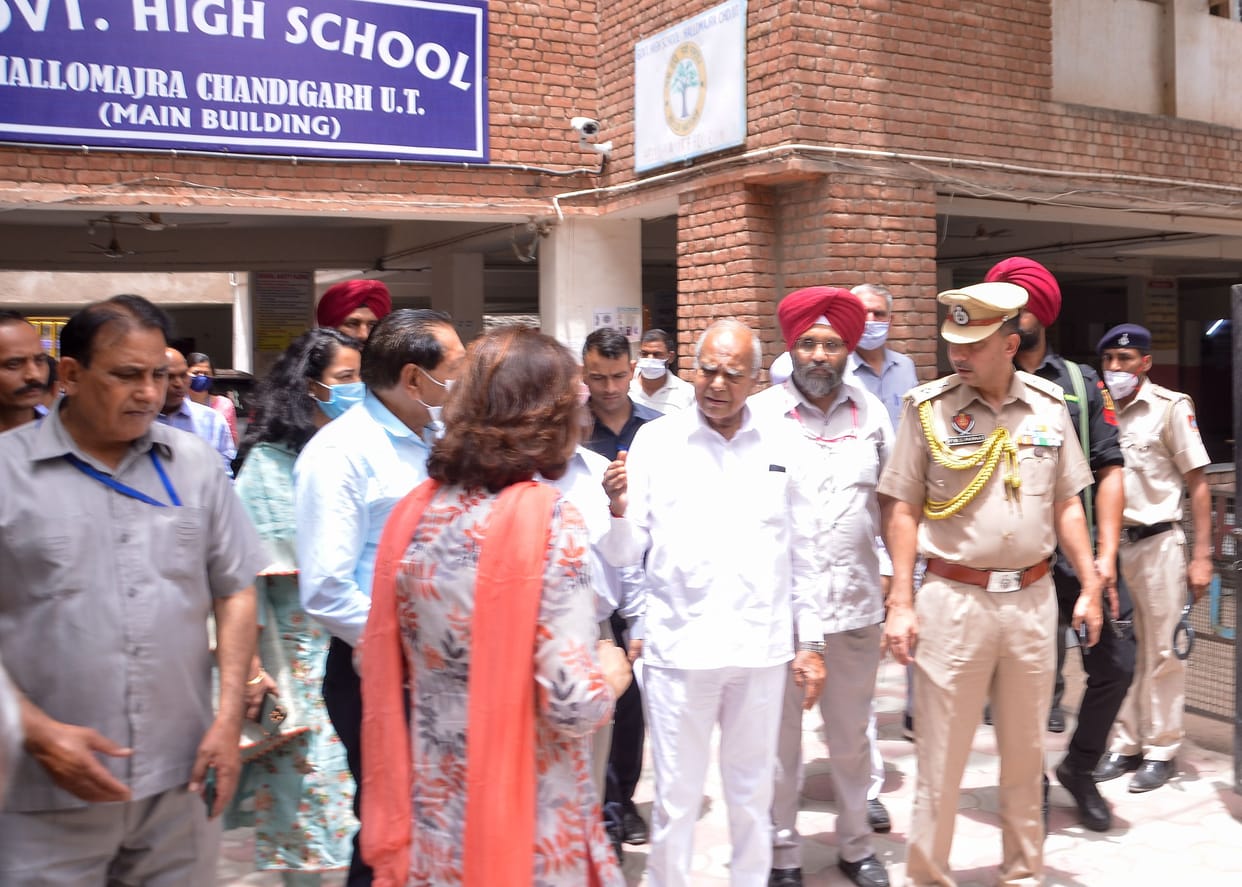 For the first time an administrator visited Hallomajra, gifted a government school