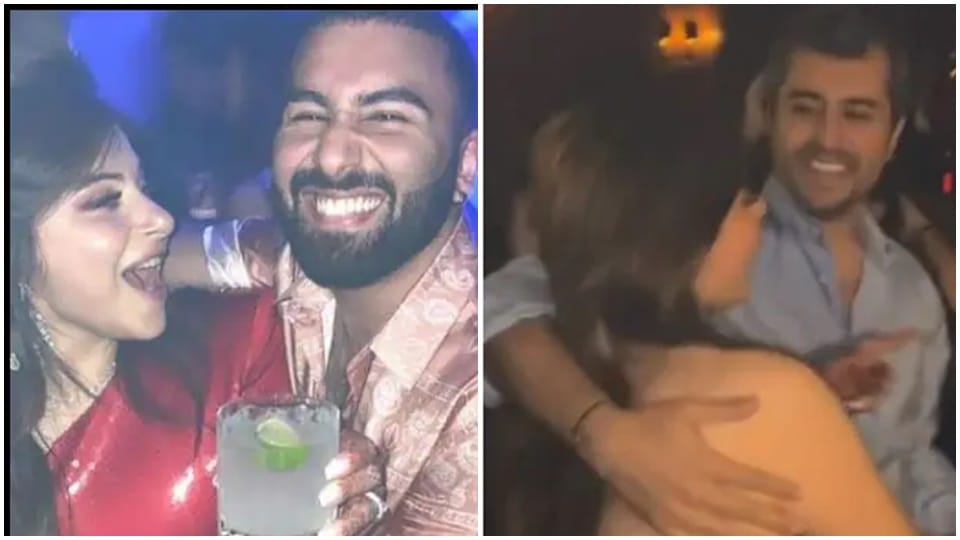 kanika kapoor dances to baby doll with husband gautam gives him a kiss at post wedding party