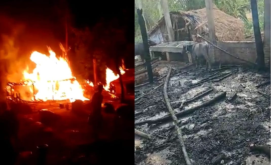 Old angry and drunk nephew set fire to uncle's house in Kanpur