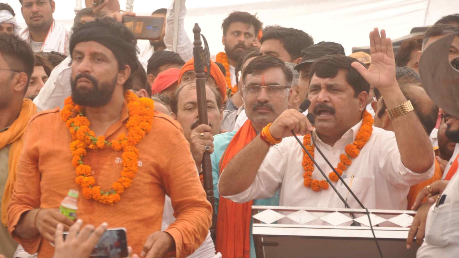 BJP MP Arvind Sharma was seen angry against the leaders of his own party in Rohtak