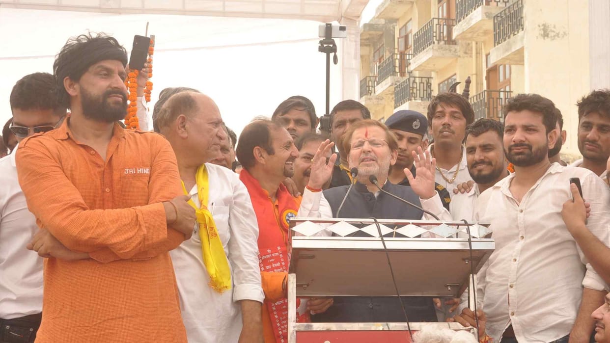 BJP MP Arvind Sharma was seen angry against the leaders of his own party in Rohtak
