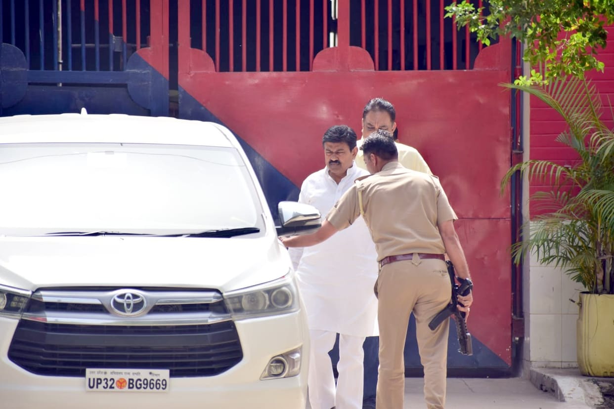 Minister of State for Home Ajay Mishra Teni reached jail to meet son