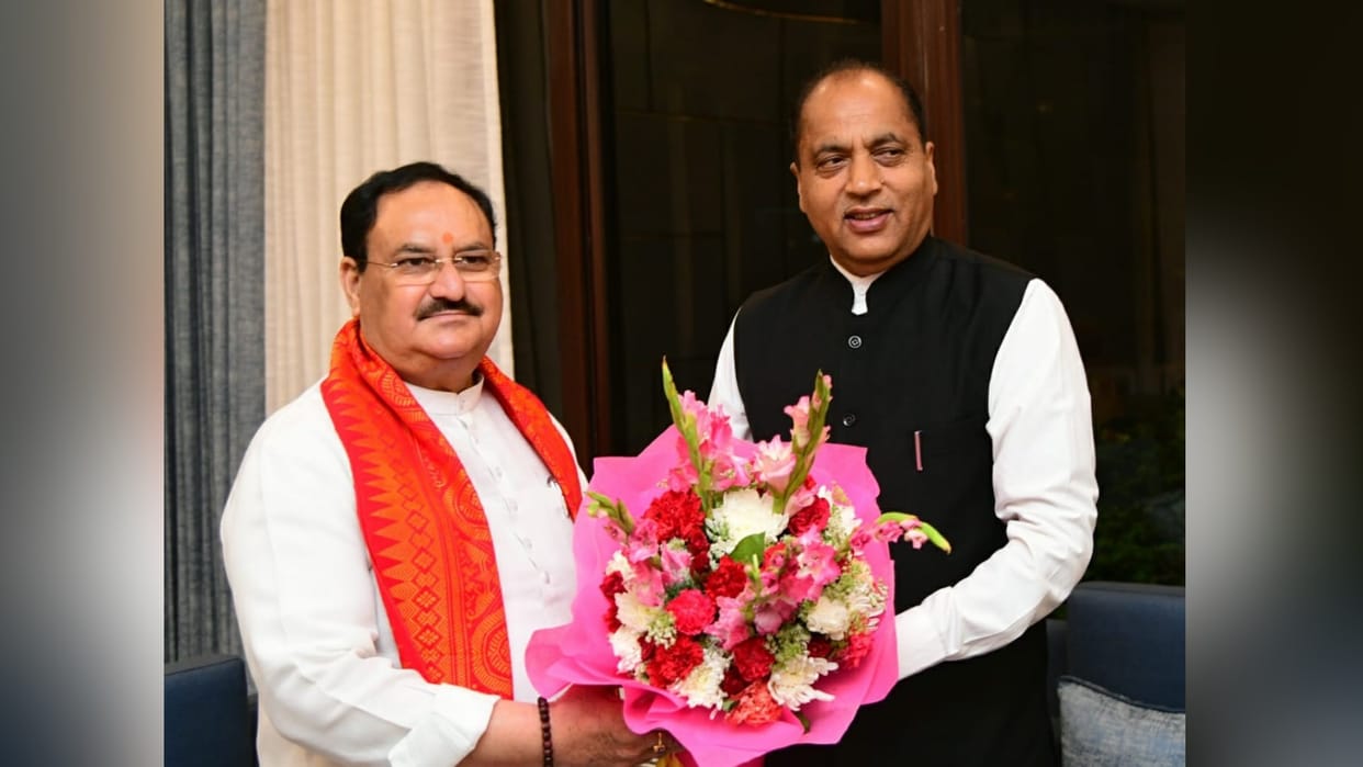 CM Jai Ram Thakur call on BJP National President Jagat  Prakash Nadda at his residence in New Delhi