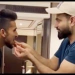 उमरान को केक खिलाते इरफान