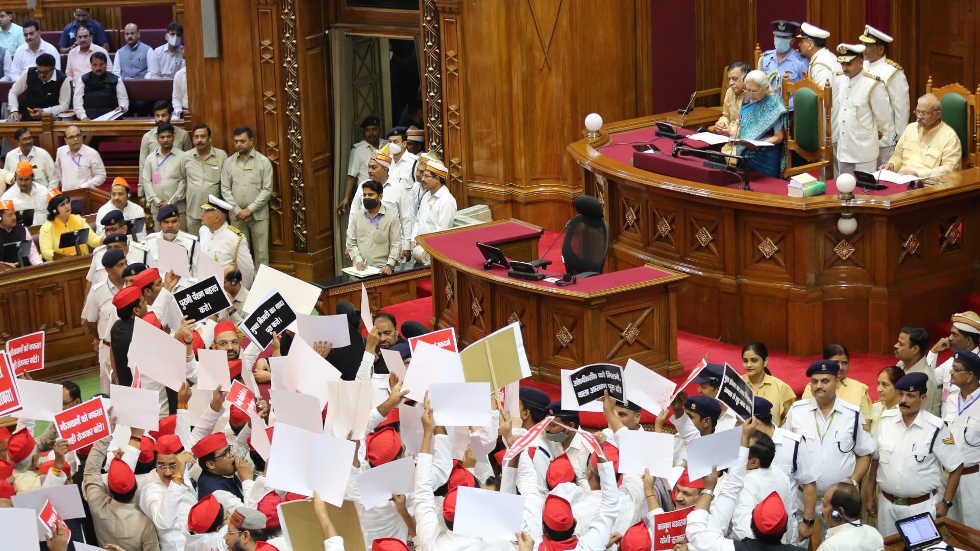 First day of Budget session of Uttar Pradesh.