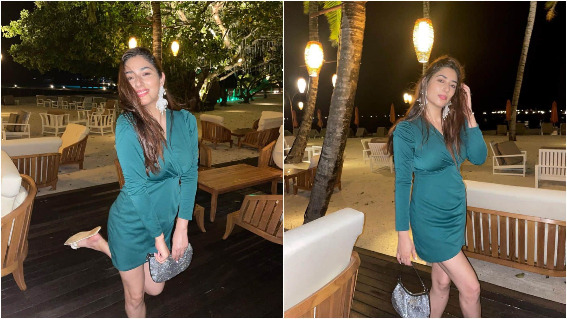 disha parmar beach vacation with friends in perfect monokini and maxi dress