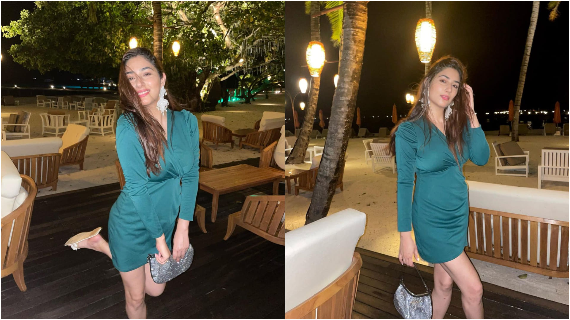 disha parmar beach vacation with friends in perfect monokini and maxi dress