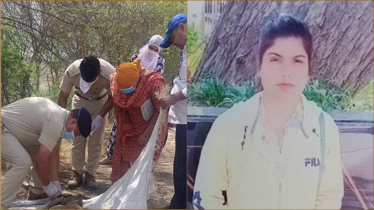 Dead body of woman found buried in the ground near the bypass in Meham of  Rohtak