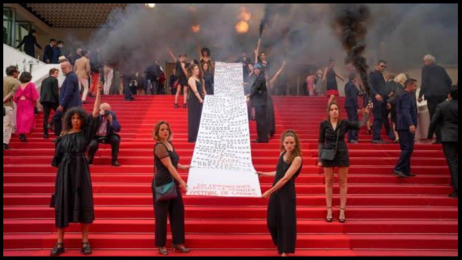 Cannes 2022: Women Threw Smoke Grenades Against domestic violence in France, disrupting red carpet event