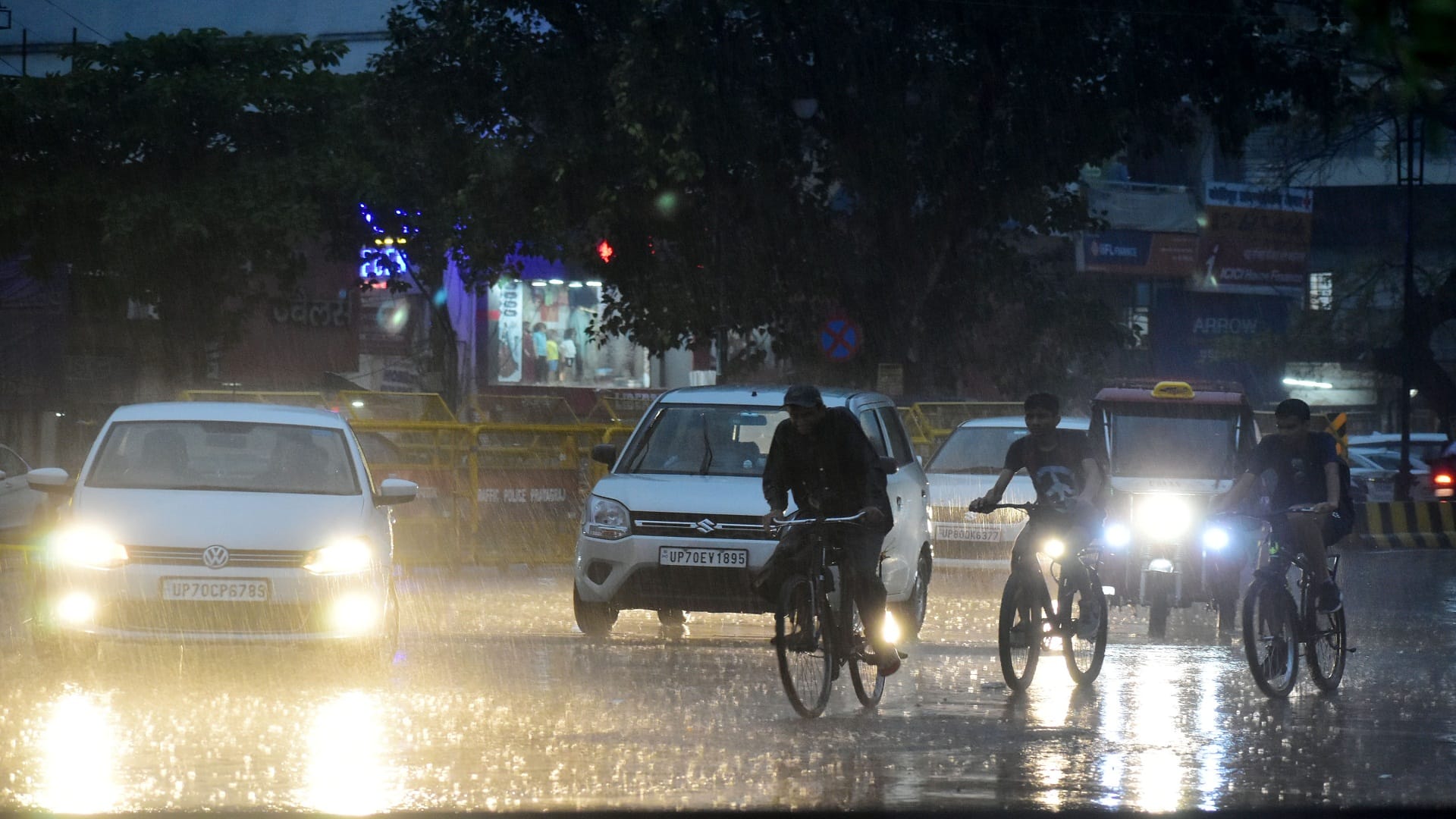 Half the city Power went off due to storm and rain, water supply also stalled