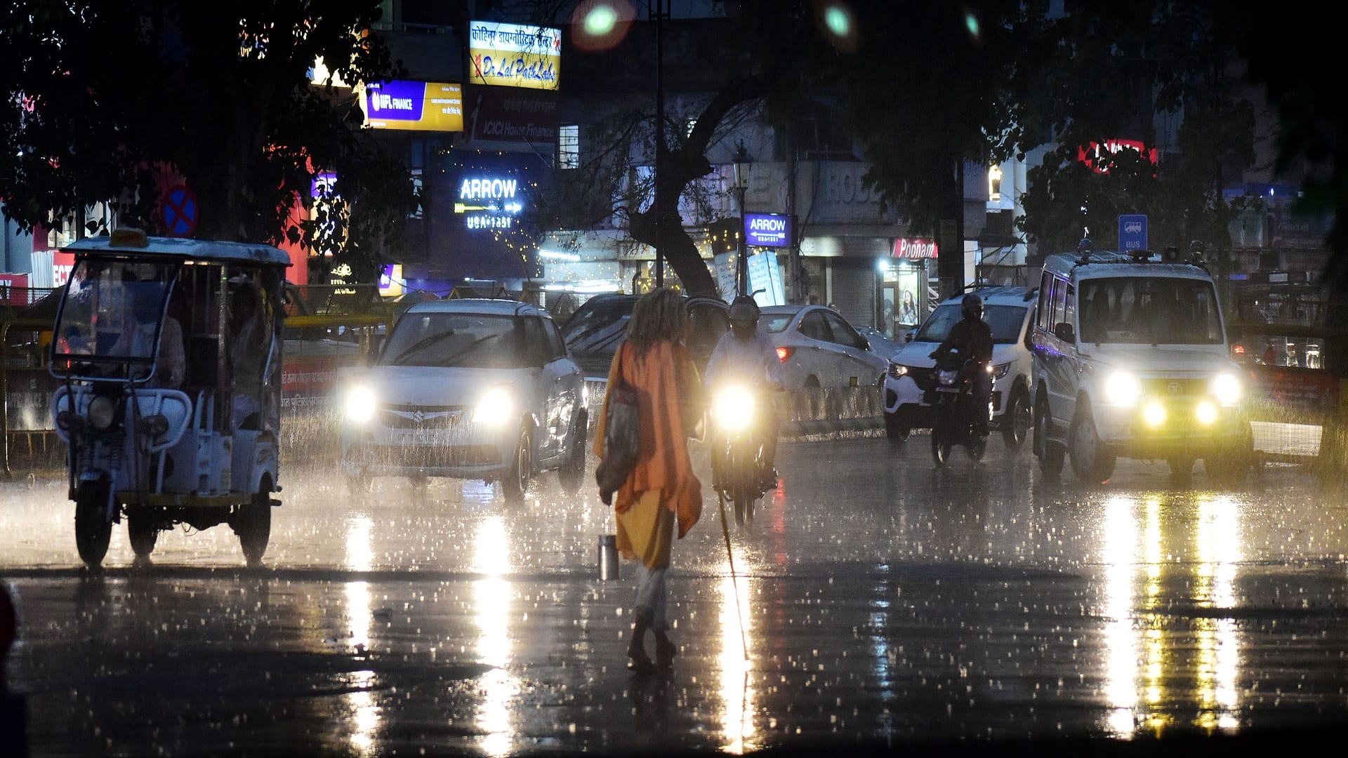 Half the city Power went off due to storm and rain, water supply also stalled
