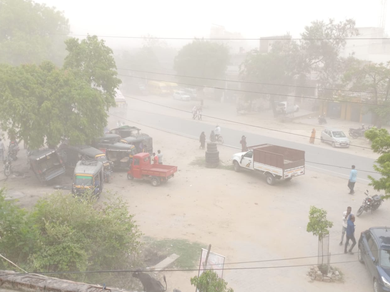Damage to mango crop due to strong storm