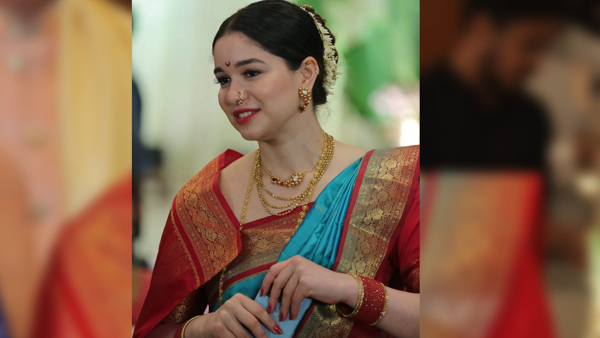Sachin tendulkar Family attends relatives wedding sara tendulkar gorgeous look in marathi saree