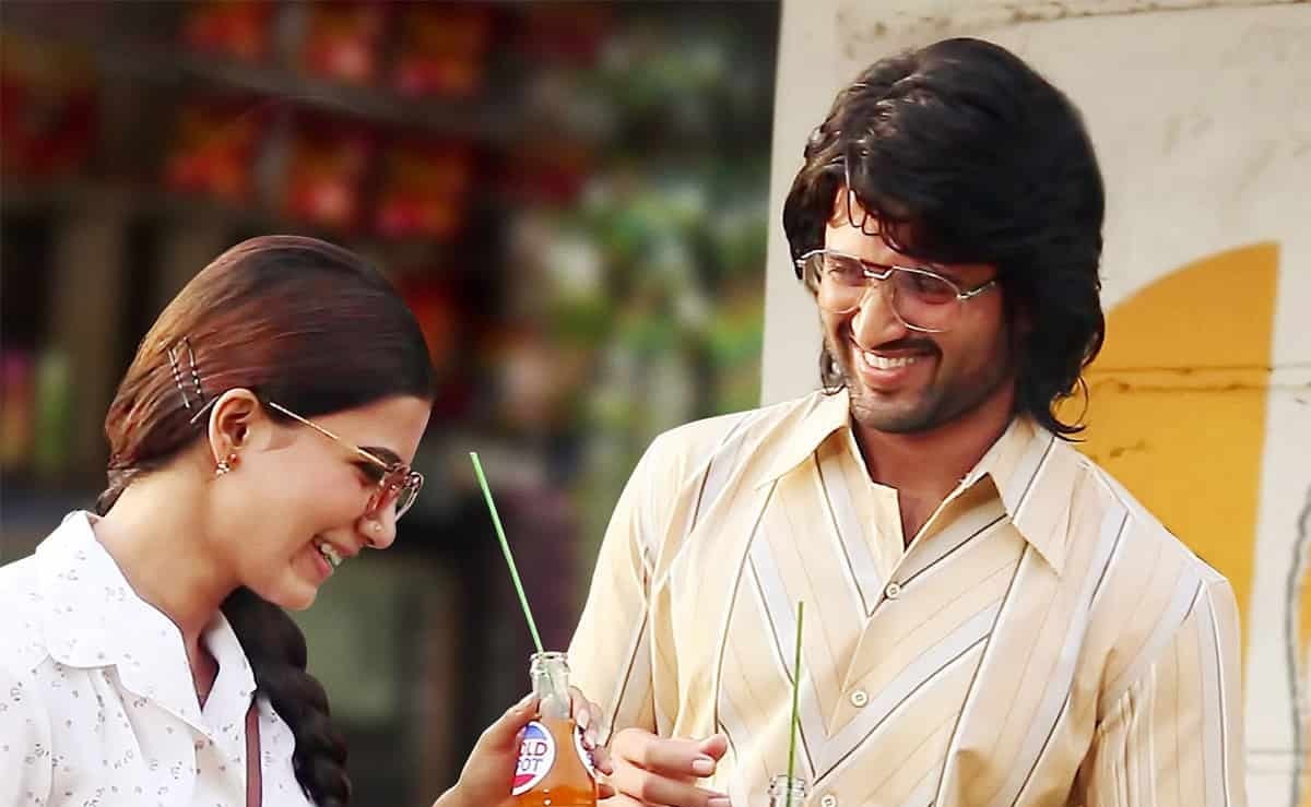 Kushi Samantha ruth prabhu shared a photo of co star Vijay Deverakonda and Shiva Nirvana enjoying a car ride