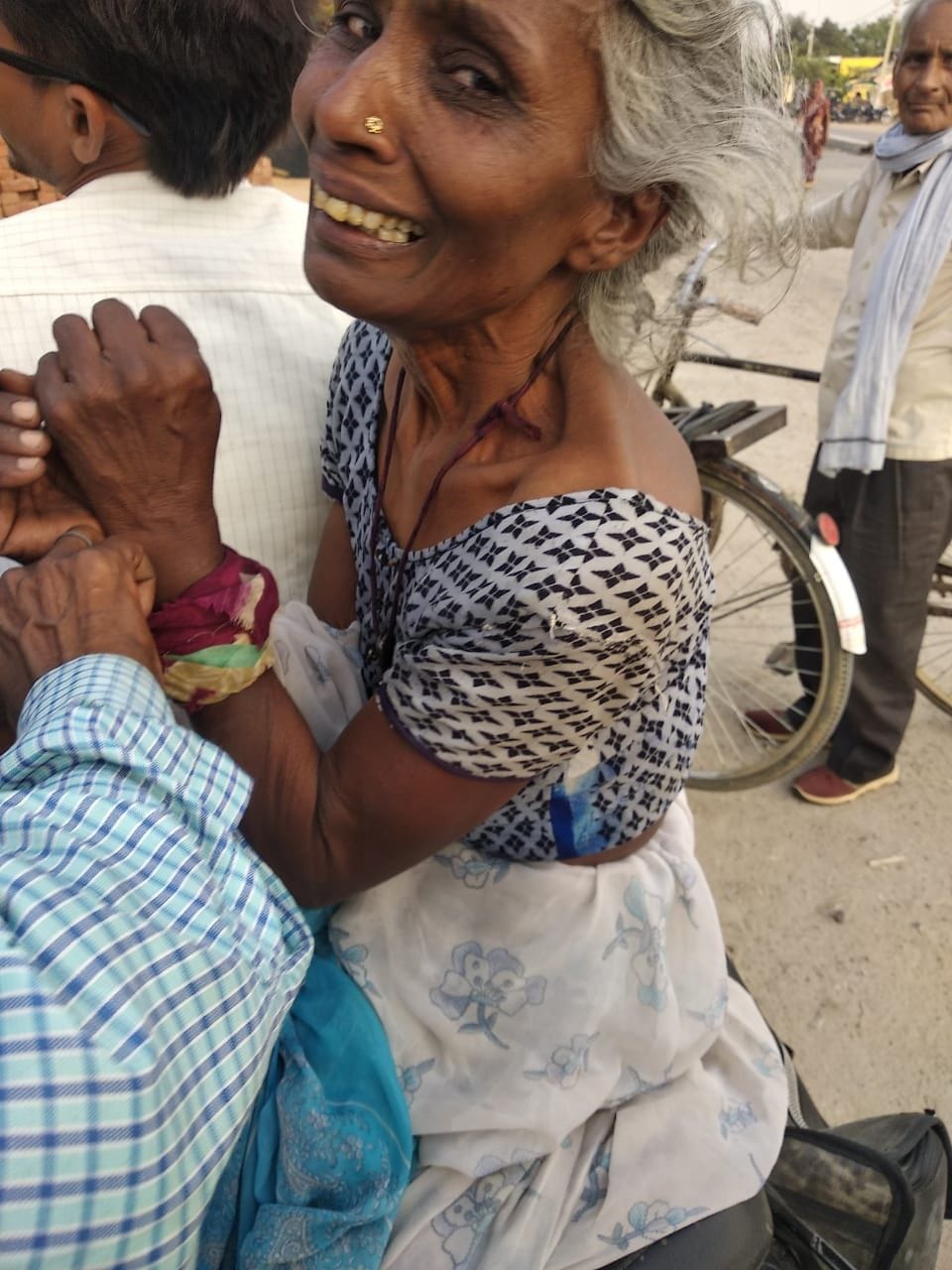 Caught the youths taking the old woman hostage