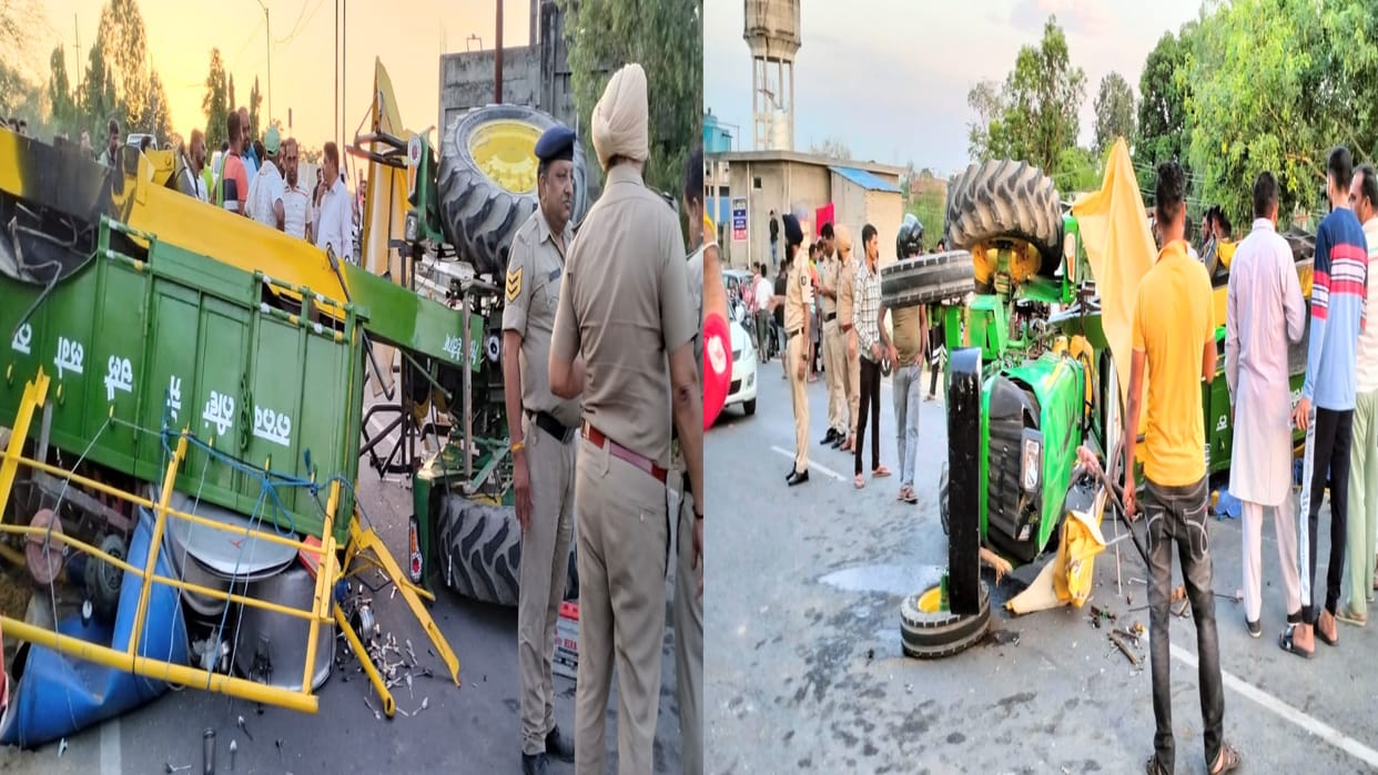 Accident una: Tractor trolley full of devotees going to Pir Nigah in Tahliwal overturned