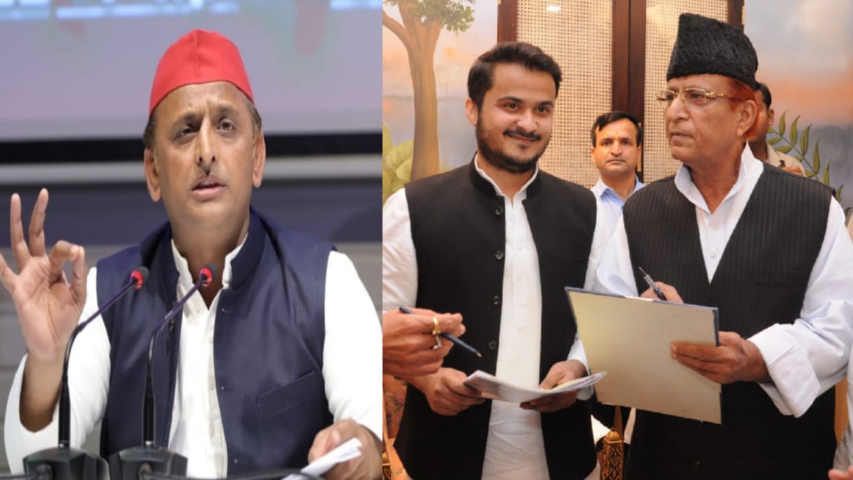 Azam Khan news Akhilesh Yadav and Abdullah Azam conversation in a closed room for 20 minutes In Lucknow