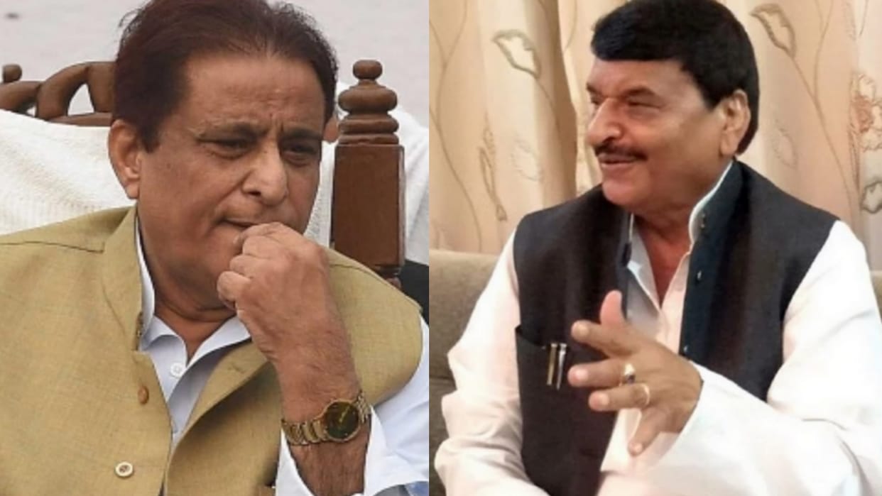 Shivpal Singh yadav and Azam Khan meeting in Lucknow.