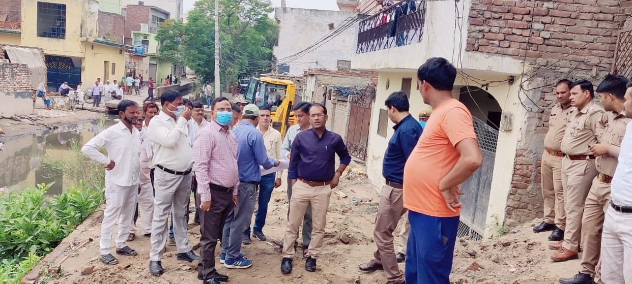 Encroachment on the tracks of Jafri drain demolished