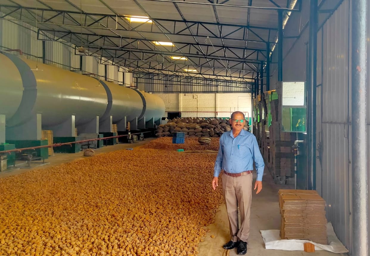 Increased demand for organic jaggery laddus made in the district abroad